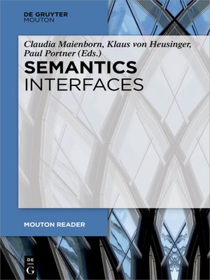 cover image of Semantics--Interfaces